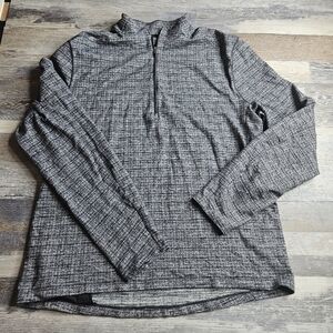 Luluemon Men's Quarter Zip Pullover Large Dark Grey